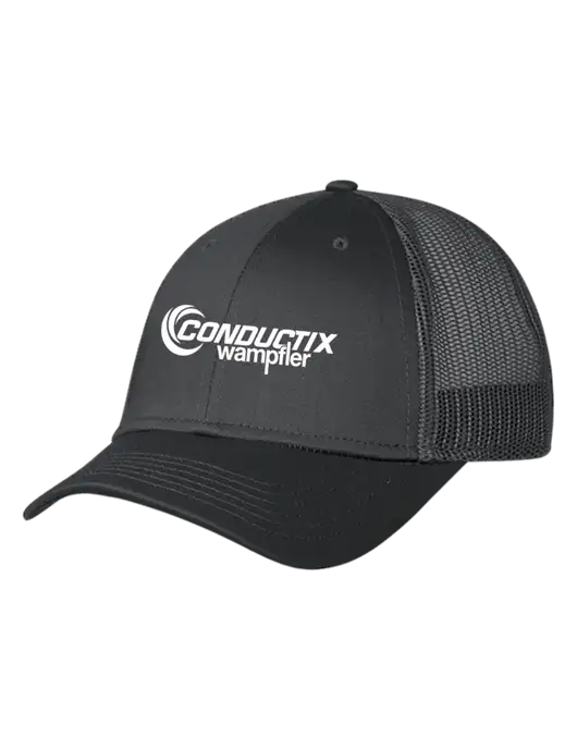 Charcoal Mesh Trucker Cap Snap Back w/Conductix Logo