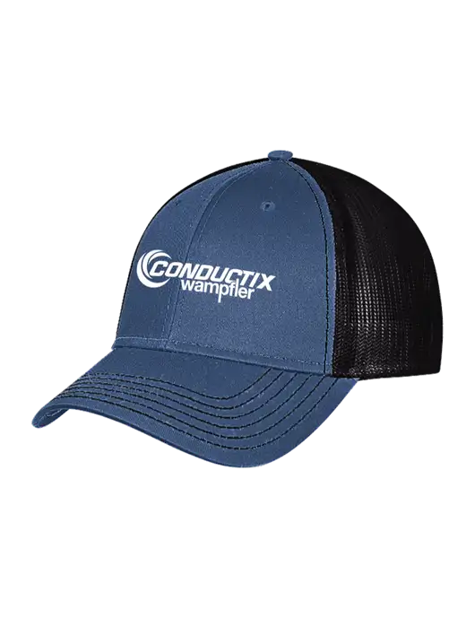 Dark Royal/Black Mesh Trucker Cap Snap Back w/Conductix Logo