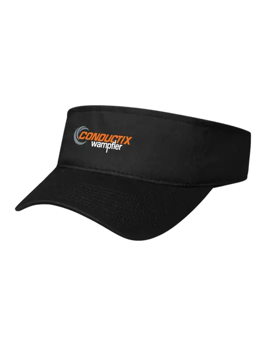 Black Cap Visor w/Conductix Logo