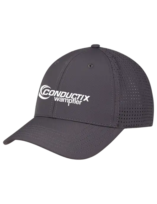 Charcoal Performance Stretchable Cap Hook & Loop w/Conductix Logo