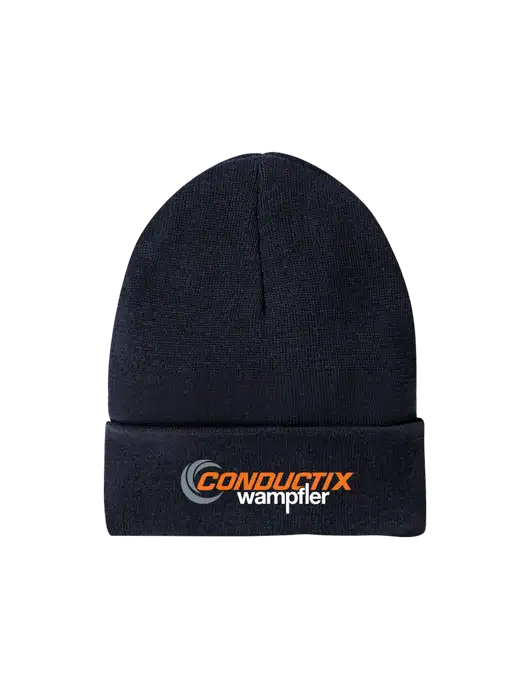 Recycled True Navy Beanie w/Conductix Logo