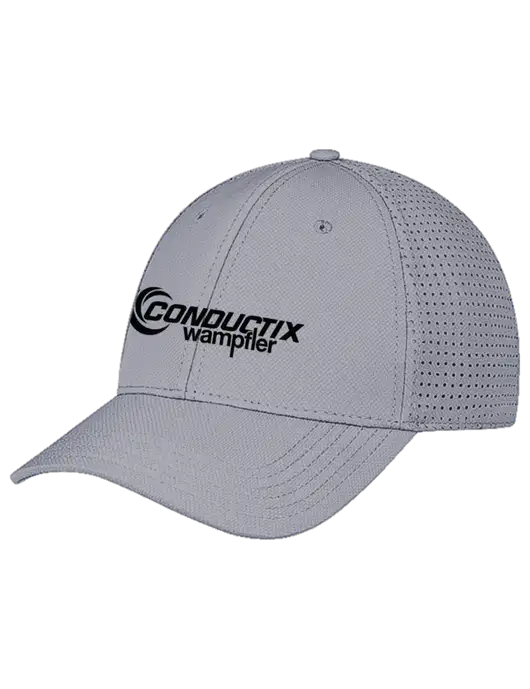 Grey Performance Stretchable Cap Hook & Loop w/Conductix Logo