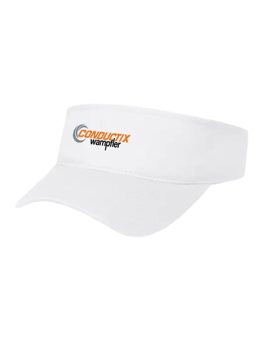White Cap Visor w/Conductix Logo