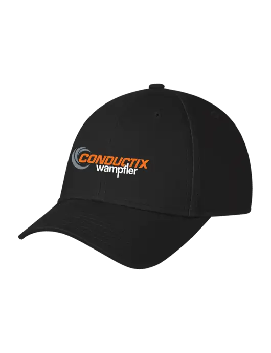 Black Structured Cap Hook & Loop w/Conductix Logo