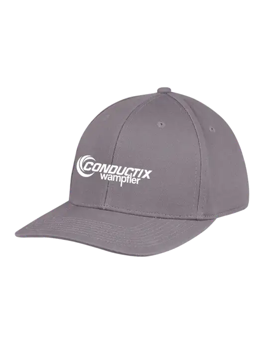 Premium Modern Structured Twill Charcoal Snapback Cap w/Conductix Logo