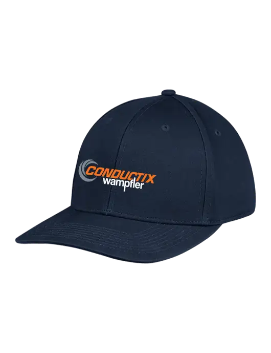 Premium Modern Structured Twill Navy Snapback Cap w/Conductix Logo