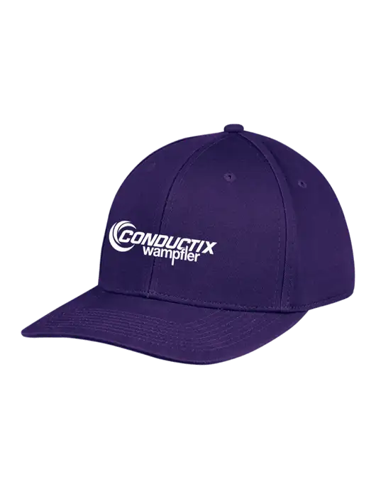 Premium Modern Structured Twill Purple Snapback Cap w/Conductix Logo