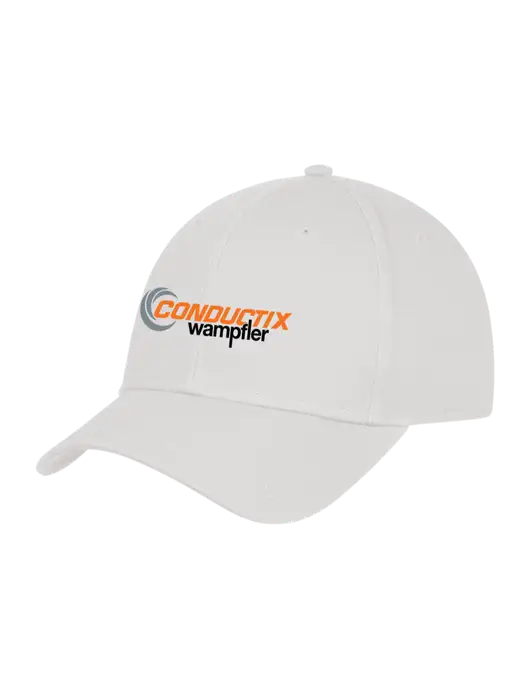White Structured Cap Hook & Loop w/Conductix Logo