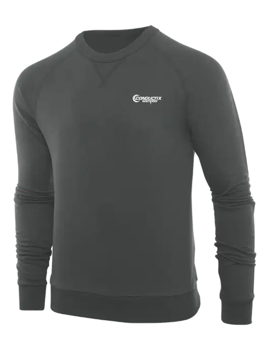 Allmade Charcoal Grey Organic French Terry Crewneck Sweatshirt w/Conductix Logo
