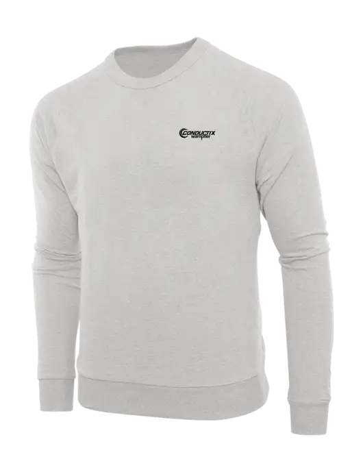 Allmade Granite Grey Heather Organic French Terry Crewneck Sweatshirt w/Conductix Logo