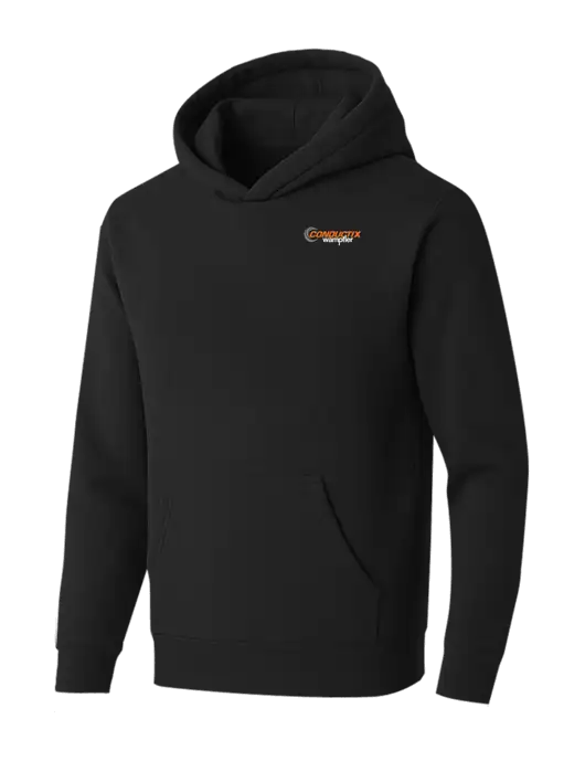 BELLA+CANVAS Black Sponge Fleece Pullover Hoodie w/Conductix Logo