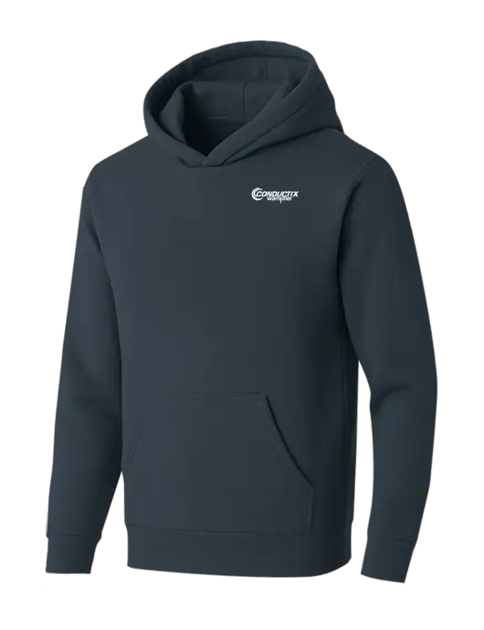 BELLA+CANVAS Dark Grey Sponge Fleece Pullover Hoodie w/Conductix Logo