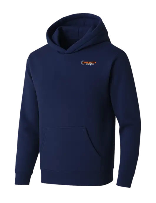 BELLA+CANVAS Navy Sponge Fleece Pullover Hoodie w/Conductix Logo
