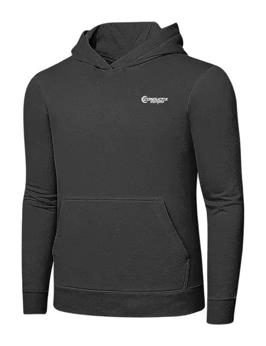 Charcoal 7.8 oz Ring Spun Hooded Sweatshirt w/Conductix Logo