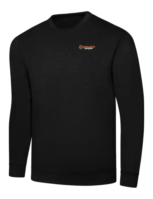 Black 7.8 oz Ring Spun Crew Sweatshirt w/Conductix Logo