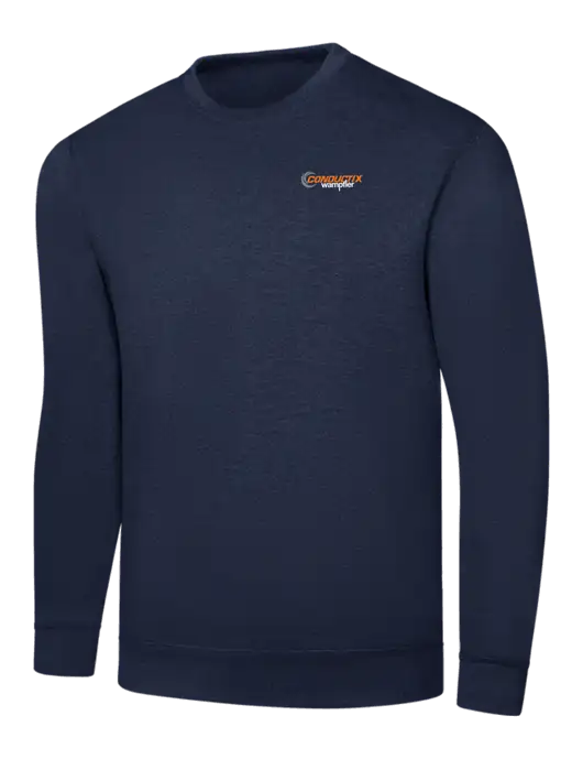 Navy 7.8 oz Ring Spun Crew Sweatshirt w/Conductix Logo