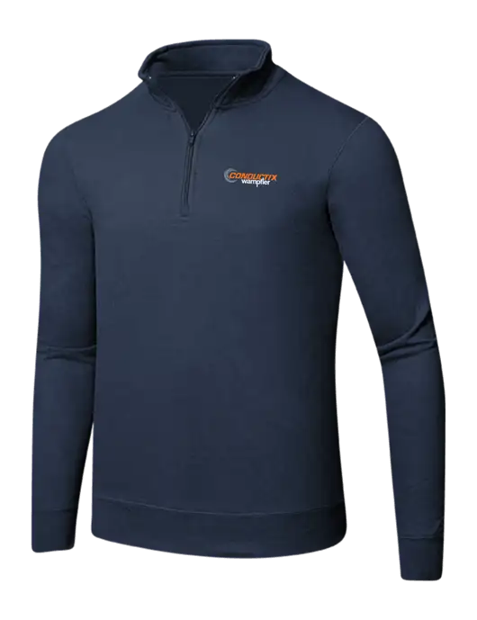 Team Navy 8.5 oz Ring Spun 1/4 Zip Pullover Sweatshirt w/Conductix Logo