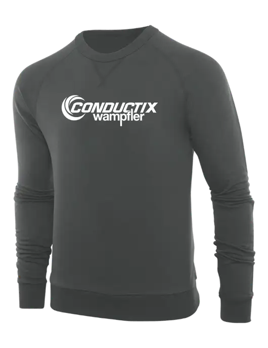 Allmade Charcoal Grey Organic French Terry Crewneck Sweatshirt w/Conductix Logo