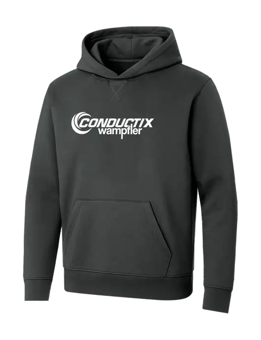 Allmade Charcoal Grey Organic French Terry Pullover Hoodie w/Conductix Logo