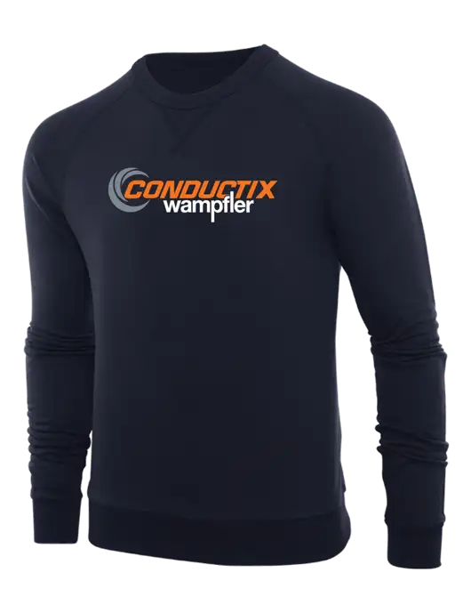 Allmade Dark Navy Organic French Terry Crewneck Sweatshirt w/Conductix Logo