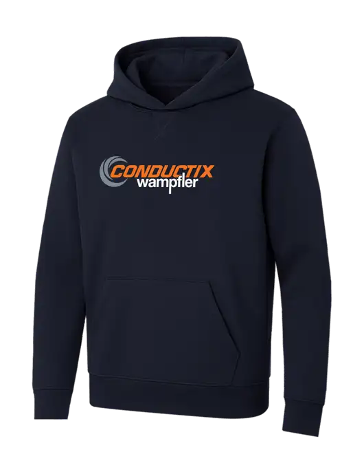 Allmade Dark Navy Organic French Terry Pullover Hoodie w/Conductix Logo