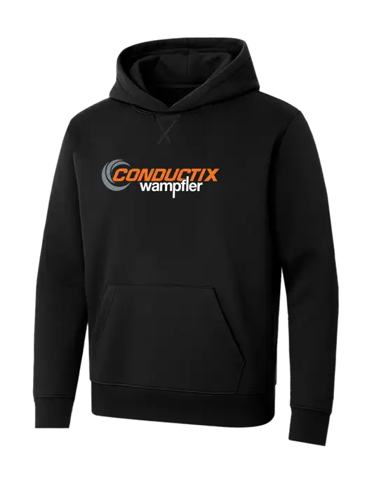 Allmade Deep Black Organic French Terry Pullover Hoodie w/Conductix Logo