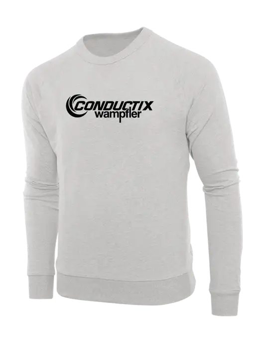 Allmade Granite Grey Heather Organic French Terry Crewneck Sweatshirt w/Conductix Logo