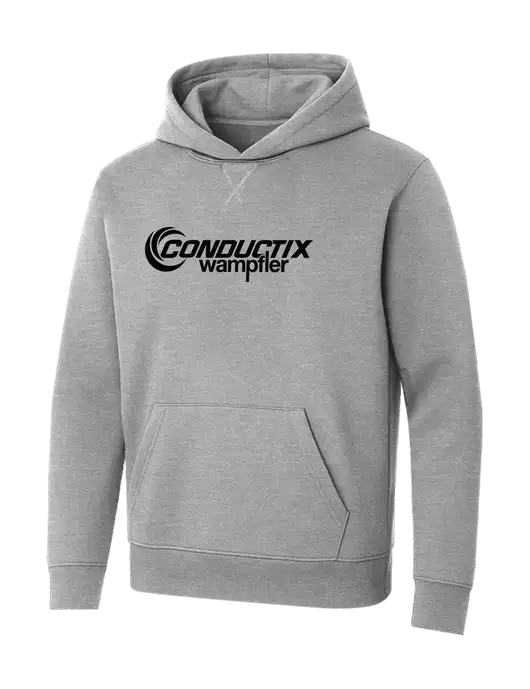 Allmade Granite Grey Heather Organic French Terry Pullover Hoodie w/Conductix Logo
