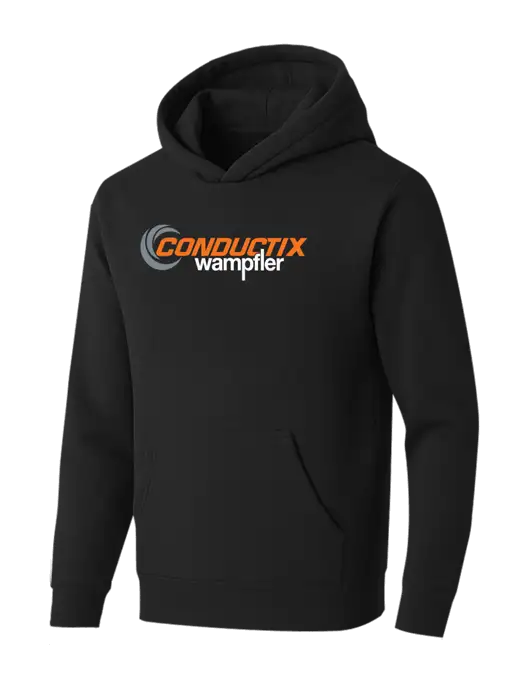 BELLA+CANVAS Black Sponge Fleece Pullover Hoodie w/Conductix Logo