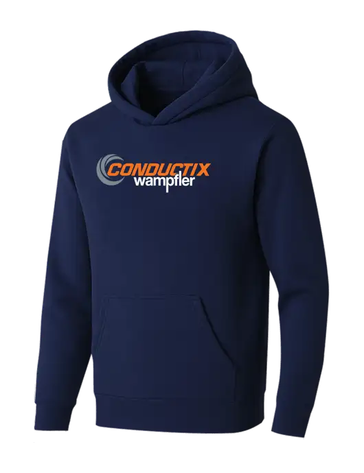 BELLA+CANVAS Navy Sponge Fleece Pullover Hoodie w/Conductix Logo