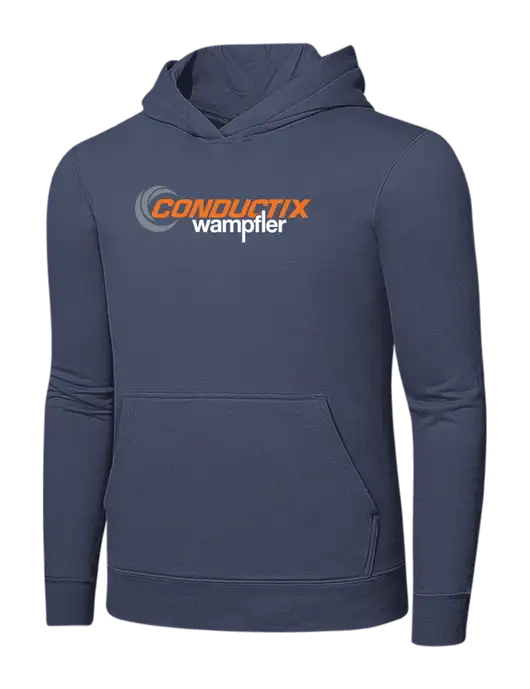 Steel Blue 7.8. oz Ring Spun Hooded Sweatshirt w/Conductix Logo