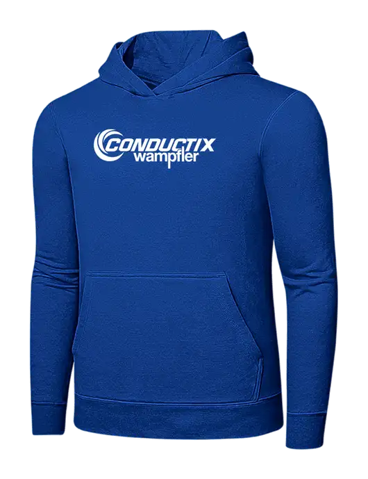 True Royal 7.8 oz Ring Spun Hooded Sweatshirt w/Conductix Logo