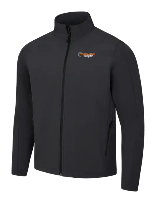 Black Charcoal Heather Core Soft Shell Jacket w/Conductix Logo