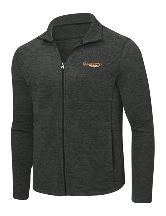 Charcoal Heather Microfleece Full-Zip Jacket w/Conductix Logo
