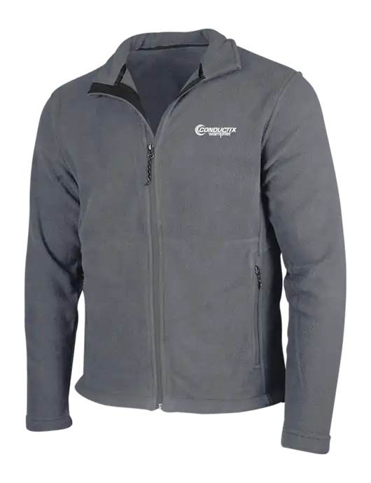 Medium Grey Fleece Jacket w/Conductix Logo