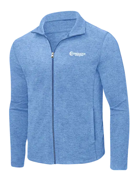Light Royal Heather Microfleece Full-Zip Jacket w/Conductix Logo