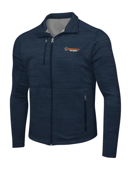 Navy Digi Stripe Fleece Jacket w/Conductix Logo