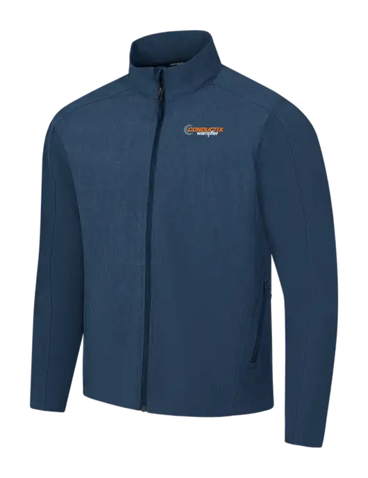 Navy Heather Core Soft Shell Jacket w/Conductix Logo