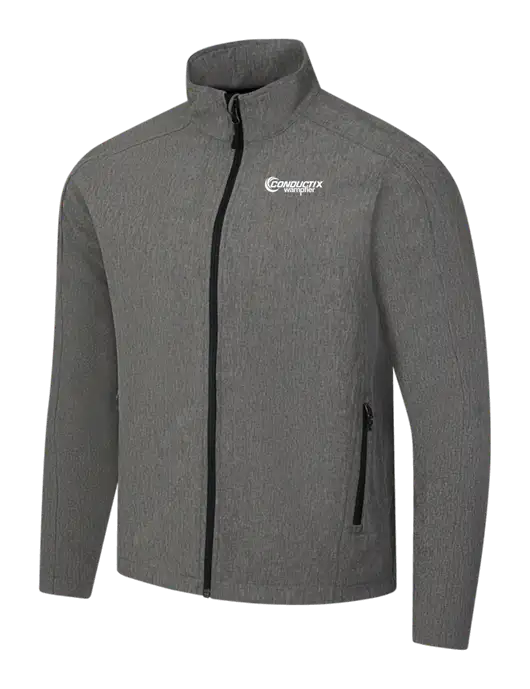 Medium Grey Heather Core Soft Shell Jacket w/Conductix Logo