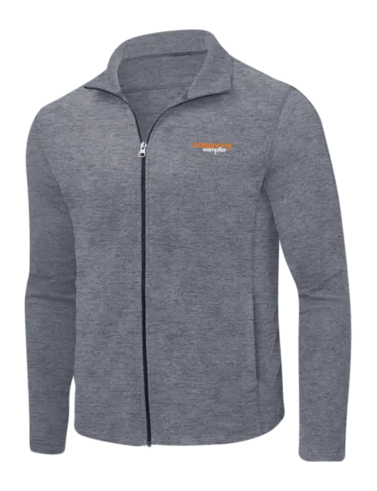 Light Navy Heather Microfleece Full-Zip Jacket w/Conductix Logo