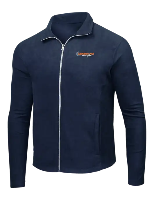 Navy Microfleece Jacket w/Conductix Logo