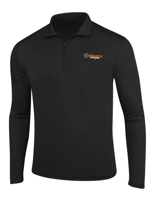 Black PosiCharge Competitor 1/4 Zip Pullover w/Conductix Logo
