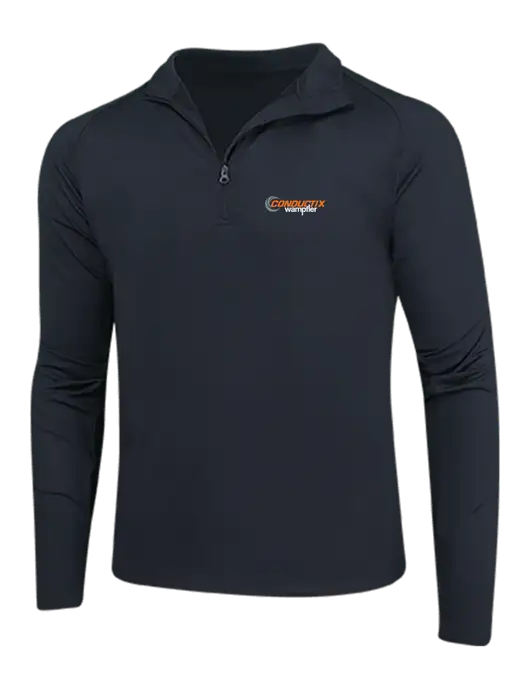 Black Sport Wick Stretch 1/4 Zip Pullover w/Conductix Logo