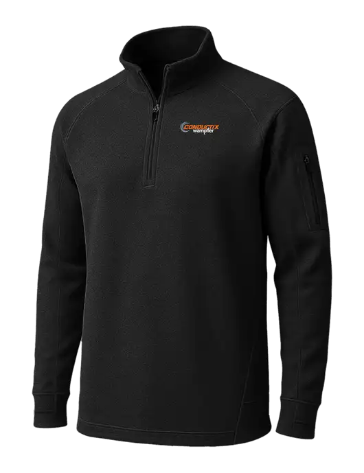 Black Tech Fleece 1/4 Zip Pullover w/Conductix Logo