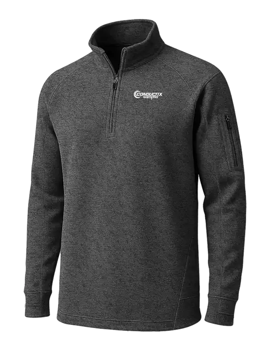 Graphite Heather Tech Fleece 1/4 Zip Pullover w/Conductix Logo