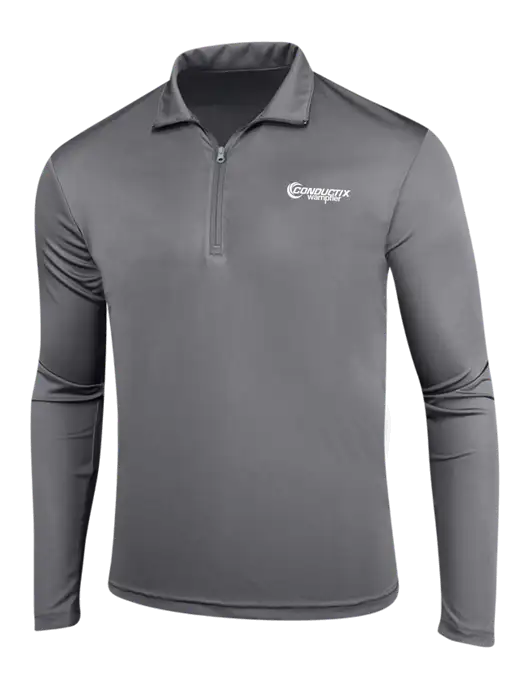 Medium Grey PosiCharge Competitor 1/4 Zip Pullover w/Conductix Logo