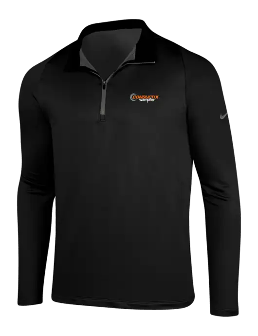 NIKE Black/Dark Grey Dry-Fit Stretch 1/2 Zip Cover-Up w/Conductix Logo