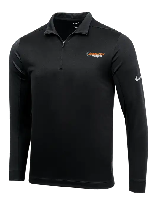 NIKE Black Dry 1/2 Zip Cover-Up w/Conductix Logo