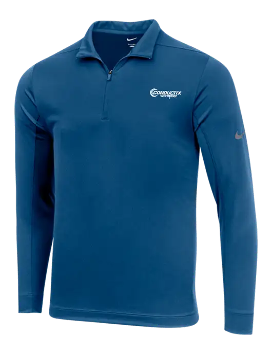 NIKE Dark Royal Dry 1/2 Zip Cover-Up w/Conductix Logo