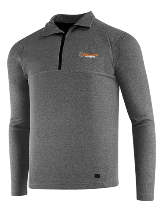OGIO Dark Grey Heather Transition 1/4 Zip Pullover w/Conductix Logo
